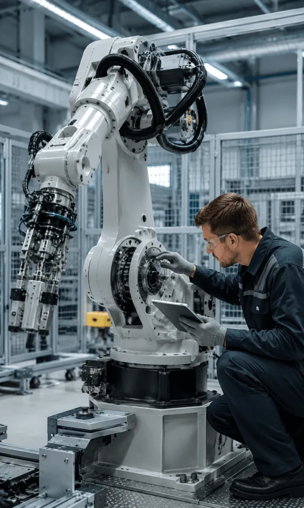 Mechanical inspection of an industrial robot’s axes and wrist